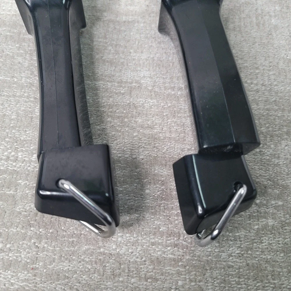 Vintage Corning Ware Detachable Pot Pan Handles Black Silver Set of 2 P-10-HG